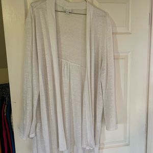 J Jill white lines cardigan size xl
